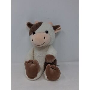 Walgreens Hug Me Brown & White Fluffy Cow 13" Plush Stuffed Animal Farm